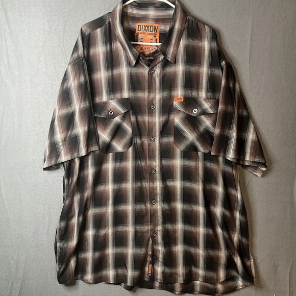 Dixxon Flannels Mens 4XL Guerrero Bamboo Short Sleeve‎ Button Up Shirt Brown - Picture 1 of 9